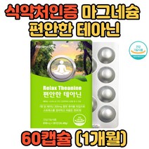 식약처 인증 스트레스로 인한 긴장완화 편안한 테아닌 10대 20대 30대 40대 공시생 긴장감 시험 알파파 리소짐 마그네슘 감마 오리자놀 멘톨 과도한 업무 편안한 생활