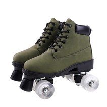 인라인 스케이트 카모플라쥬 쿼드 롤러 스케이트 휠 여성 색 더블 로우 신발 슬라이딩 스니커즈 유럽 사이, 15 Flash Wheel 05_08 43