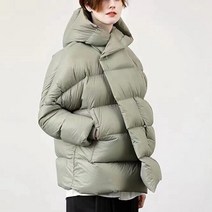 여성용 천연 패딩 오리털 얇고 보온