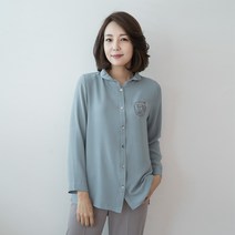 엄마옷 마담4060 와이어카라장미셔츠-RBL303015-