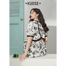 KUOSE 플로럴 오픈백 드레스 원피스 쿠오세