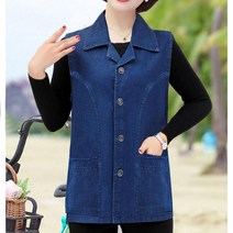 할머니 조끼 중년 김장조끼 엄마 베스트 꽃무늬 레트로 여성