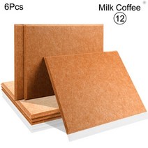 사운드 흡수 벽 패널 아트 6 Pcs 도어 씰 스트립 방음 음악 스튜디오 음향 절연, CHINA, 12--Milk Coffee