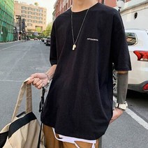 남자반팔 남자 오버핏 간편 외출 패션 데일리룩 반팔티