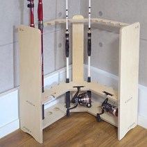 라디에타파인 원목 낚싯대 거치대 스탠드형 4종, 멀티7구