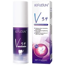 치과성분 치아미백 셀프치아미백제 치아 미백 치약 V34 색 교정 보라색 비 침습성 및 N6Z7 30ml, 03 Purple