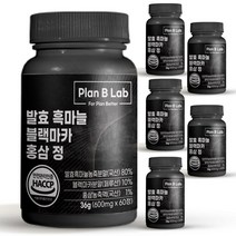 플랜비랩 발효 흑마늘 80% 함량 블랙마카 홍삼 베타글루칸 프로폴리스 정, 60정, 36g, 6개