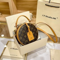 미니 라운드 크로스 숄더백 홍콩매장 리얼 가죽 토파즈 여 고급스러움 스몰 토파즈 여