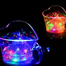 LED 야광 컵 유리잔 예쁜 컵 홈까페 카페유리 글라스 예쁜 물을부으면 색이변하는, 하트 컵
