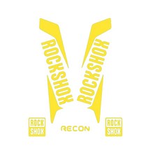 RockShox RECON 스타일 자동차 바이크 오토바이 산악 자전거 프론트 포크 용 패션 스티커 방수 스크래치 방지 PVC 데칼, [04] yellow, [04] 40cm