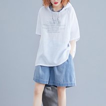 베리위시 트랙 반팔 후드티 여성후드티 루즈핏후드티 후드티셔츠
