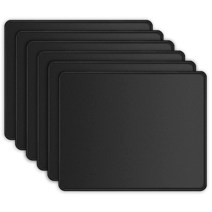 ITNRSIIET 스티치 엣지가 있는 6팩 마우스 패드 프리미엄 텍스처 스퀘어 마우스 매트 라이크라 천이 있는 세탁 가능한 마우스 패드 노트북 컴퓨터 PC용 미끄럼 방지