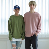 더블맨즈 남녀공용 시밀러룩 내추럴핏 골지 니트지 커플 맨투맨