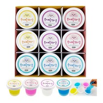 2000 큐브 수제슬라임 1Box (9개) kc인증 수제슬라임, 1개 (랜덤)