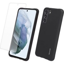 Case-Mate Pelican 삼성 Samsung Galaxy S21 FE 5G 케이스 커버 - 유리 화면 보호기가 있는 블랙 15피트 낙하 보호 먼지 지문 및 보호기 군용 등급