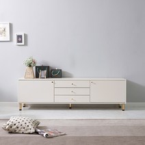 이노센트 비바 모던 높은 티비 거실장 1800 i103367, 크림베이지