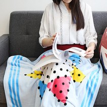 극세사 무릎 담요 귀여운 쿠션이불 연예인 두꺼운 긴 판촉 병원