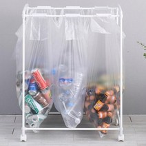 아이템톡 싹쓰리 이동식 분리수거함 50리터 150매 국내생산, 슬림 3p