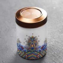 법랑용기 밀폐 범랑 용기 에나멜 컬러 도자기 미니 차 캐디 밀폐 저장 용기 금속 뚜껑 휴대용 운반 항아리, 09 4.5x6.6cm