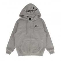 VOLCOM 빅로고 컴포트핏 후드 집업 자켓 멜란지 그레이