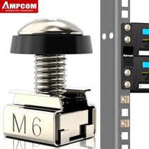 AMPCOM M6 x 16mm 랙 마운트 케이지 너트 서버 캐비닛 선반 라우터 용 나사 및 와셔, 100PCS_M6 X 16
