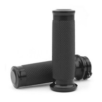 할리 핸들그립 오토바이 핸들바 그립 범용, 블랙, 1개