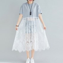 여성 레이스 반팔 롱 원피스 휴양지 해외 여행 룩 하와이 동남아 30대 해변 바닷가