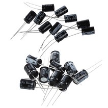 20pcs 전해 커패시터 : 10pcs 16V 470UF 알루미늄 전해 커패시터 8x12mm & 10pcs 1000uf 16V 105C 방사형 전해 커패시터 10 x 13mm, 하나, 검정