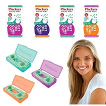 Plackers 마이크로 민트 치실 및 휴대용 케이스 12개입 4팩