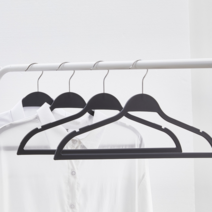 코스트코 미끄럼 방지 처리된 슬림한 디자인 옷걸이, 50개, 블랙