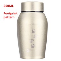 메모리얼스톤 강아지 루세떼 반려견 수목장 유골 보관 함 추모 한지 수의 비석 기념비 250ML 골드/실버 스