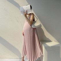 임부복 원피스 빅 스몰 사이즈 모유 수유 출산 임신 maternity wear summer new sress slim pleated skirt 대형 긴 s m l xl 2xl