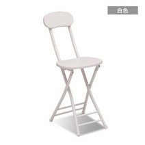 접이식 의자 가정용 식당 등받이 훈련 학생용 간단한 컴퓨터 휴대용 원형, WHITE