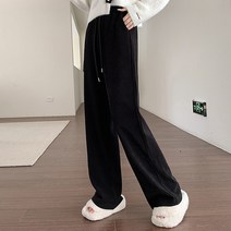 [오버나인] 여성 벨리 기모 골덴 융털 벨벳 안감 와이드 팬츠