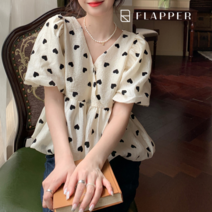 [플래퍼] FLAPPER 실키하트블라우스_RB3SBL007C