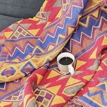 캠핑 패턴 블랑캣 130x180 컬러플 소파덮게 천 커버 커튼대용 인테리어 식탁보 가정 회사 까페 신혼 집꾸미기 차박 카펫 러그 깔개 안마의자 멕시코 북유럽 개 리폼 안마