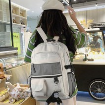 지란 남녀공용 무지백팩