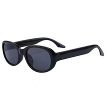 타원형 화이트 프레임 선글라 Y2K 안경