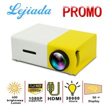 LEJIADA YG300 Pro LED 미니 프로젝터 480x272 픽셀 지원 1080P HDMI USB 오디오 휴대용 홈 미디어 비디오 플레이어, 협력사, 파란색, 영국 플러그