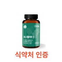 건강바름 - 보스웰리아정 1000mg 60정 식약처 식약청 인정 인증 해썹 haccp 인도산 보스웰릭산 추출물 추출분말 유향나무 비타민D 인플라신 단백질 테르페노이드 셀레늄, 60캡슐X1개