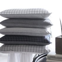 데코뷰 모던체크 방석커버(택1), 그레이체크