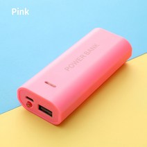 파워뱅크 자작배터리 캠핑용배터리 5V 5600mAh 2X 18650 USB 보조베터리 배터리 충전기 케이스 DIY 상자 전, 05 Pink