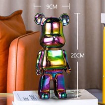 쇼파뒤 카페 인테리어 가게오픈 개업 결혼 선물 노호혼 재물복 Bear brick-동상 책상 액세서리 침실 장식 가정 및 장 럭셔리 거실 인형, [05] Bear Height 20CM