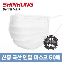 신흥 덴탈 국내생산 마스크 50매/수술용마스크