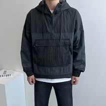 퀄리티 엘르 베이직 아노락 바람막이 90-120 기본핏 후드티 반집업 남자 옷 상의 코디