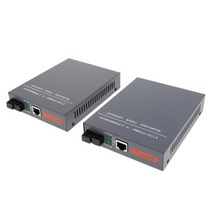 2개 AB 기가비트 이더넷 미디어 컨버터 10/100/1000Base-T ~ 1000Mbps SFP 슬롯, 140x110x30mm, 회색, 합금