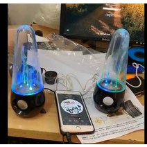 스피커 USB LED 조명 인테리어 물 분수 블루투스 진공관