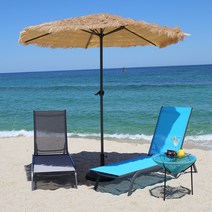 알루미늄 쿨 썬베드 수영장 펜션 야외 접이식 베드, 블루