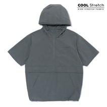 레터링 후드 반팔 아노락 KHAKI (MM2TU229-048)