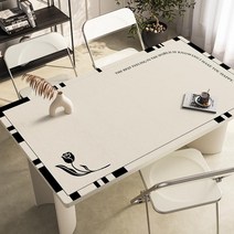 가죽 식탁매트 식탁 테이블 책상 보호필름 유리대용 가죽 방수 식탁매트, 80x135cm, C